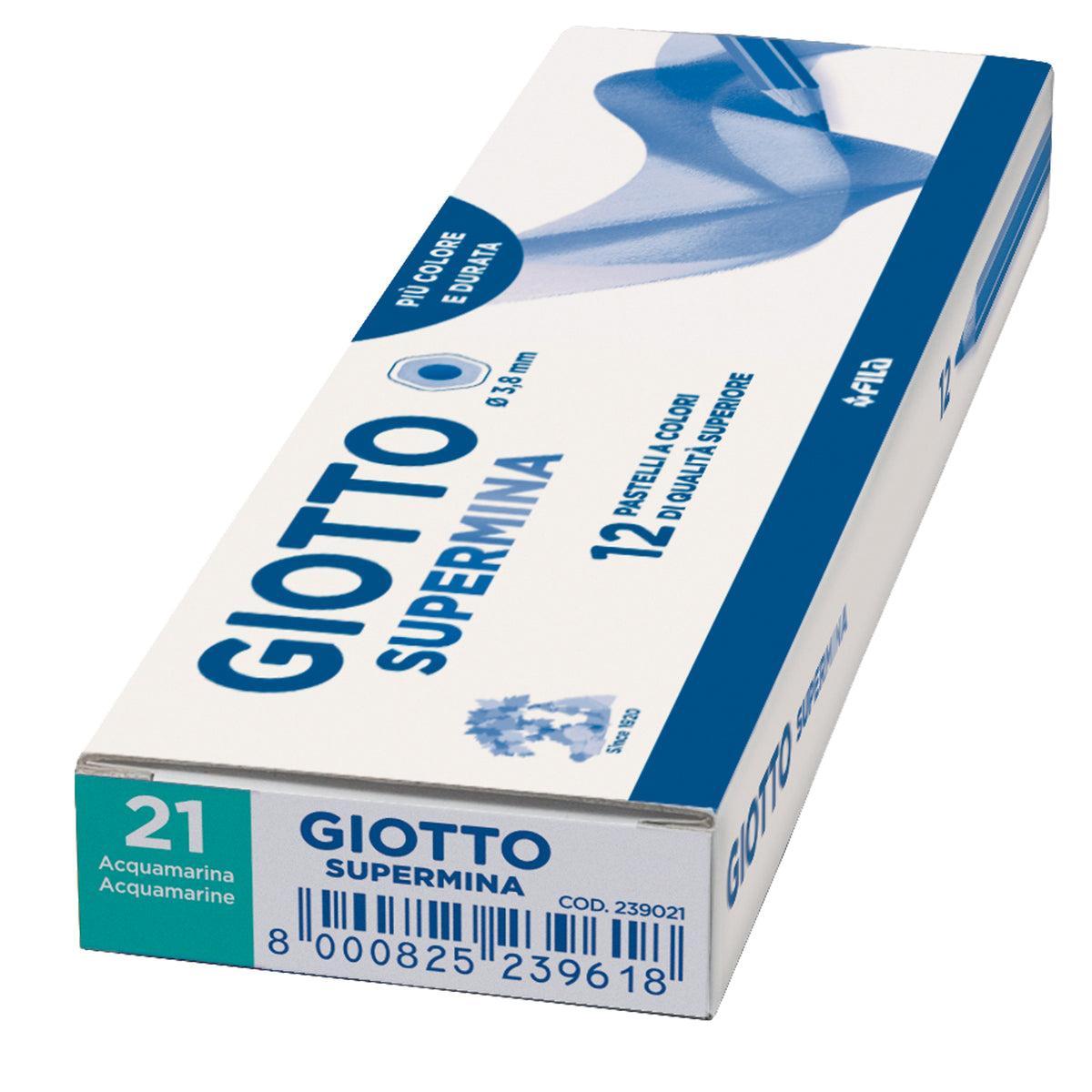 giotto giotto supermina 12 pz. pastelli colore acquamarina n. 21 - foto 1