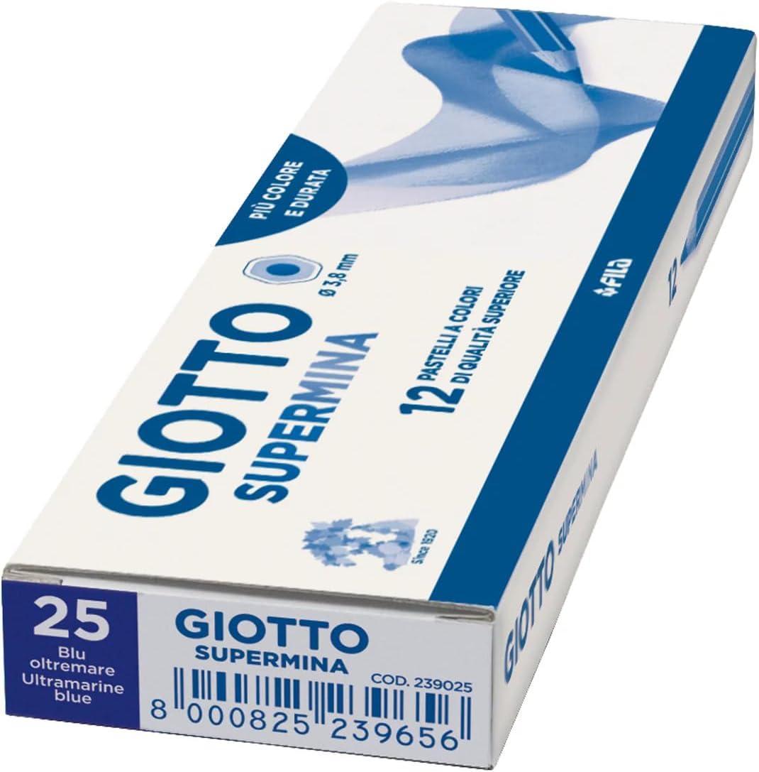 giotto giotto supermina 12 pz. pastelli colore blu oltremare n. 25 - foto 1