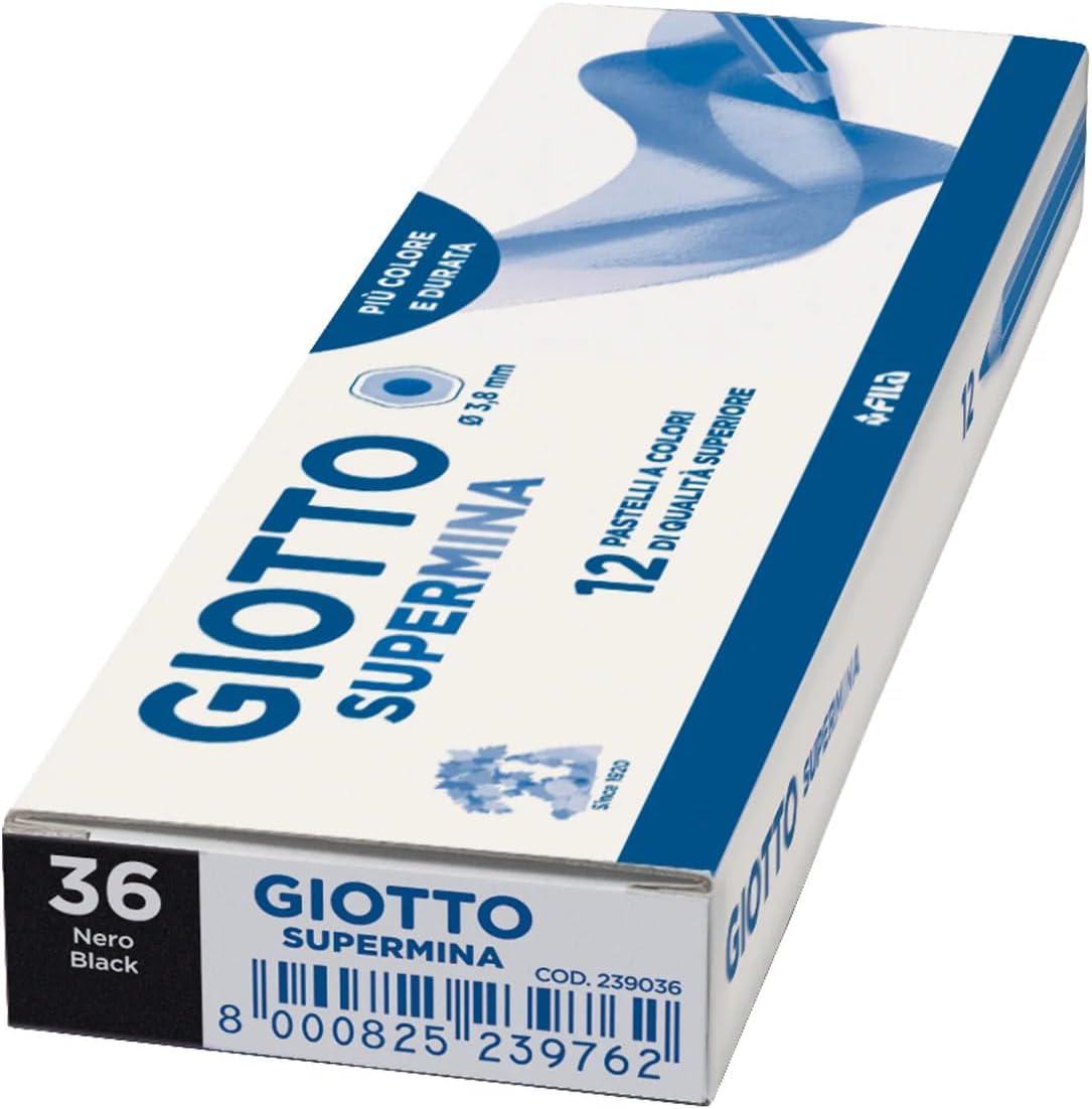 giotto giotto supermina 12 pz. pastelli colore nero n. 36 - foto 1