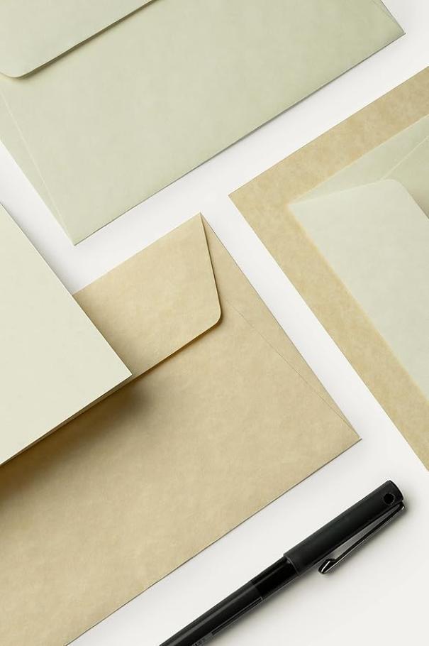 favini favini calligraphy buste pergamena 11x22 cm conf da 25 pz carta da 90 gr/mq colore bianco - foto 2