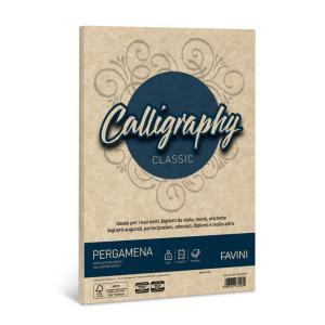Calligraphy carta pergamena a4 21x29,7cm conf da 50  fogli da 90 gr/mq colore nocciola