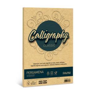 Calligraphy carta pergamena a4 21x29,7cm conf da 50  fogli da 190 gr/mq colore oro