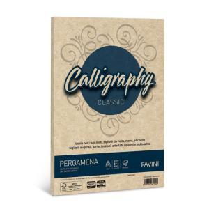 Calligraphy carta pergamena a4 21x29,7cm conf da 50  fogli da 190 gr/mq colore nocciola