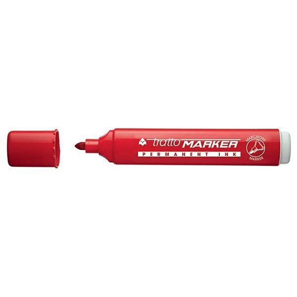 tratto tratto marker 12 pz marcatore indelebile punta tonda colore rosso tratto da 1,4 mm a 2,8 mm - foto 2