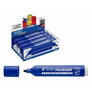 Marker 12 pz marcatore indelebile punta tonda colore blu  da 1,4 mm a 2,8 mm