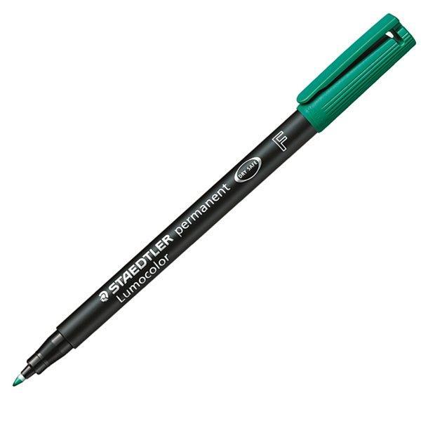 staedtler staedtler lumocolor 318 penna 10 pz marcatore permanente punta fine tratto da 0.6 mm colore verde - foto 1