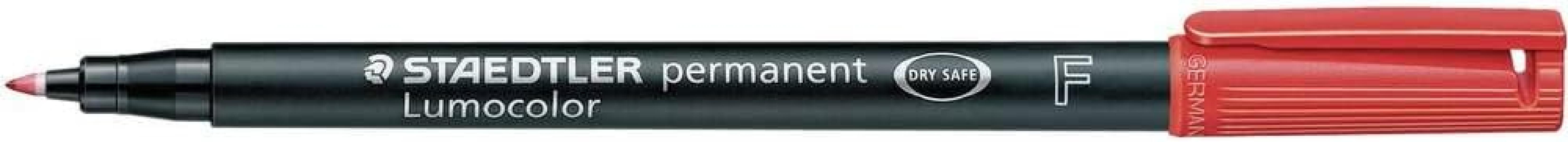 staedtler staedtler lumocolor 318 penna 10 pz marcatore permanente punta fine tratto da 0.6 mm colore rosso - foto 2