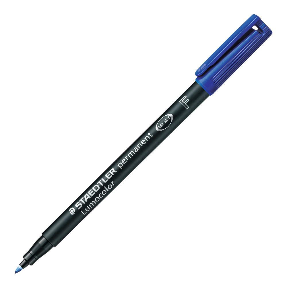 staedtler staedtler lumocolor 318 penna 10 pz marcatore permanente punta fine tratto da 0.6 mm colore blu - foto 1
