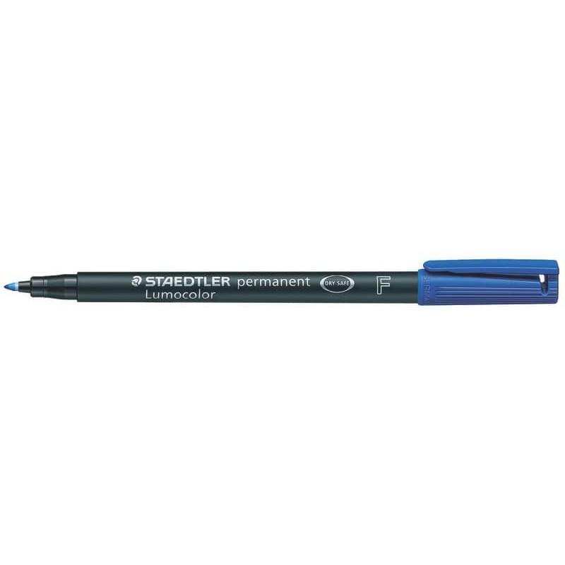 staedtler staedtler lumocolor 318 penna 10 pz marcatore permanente punta fine tratto da 0.6 mm colore blu - foto 2
