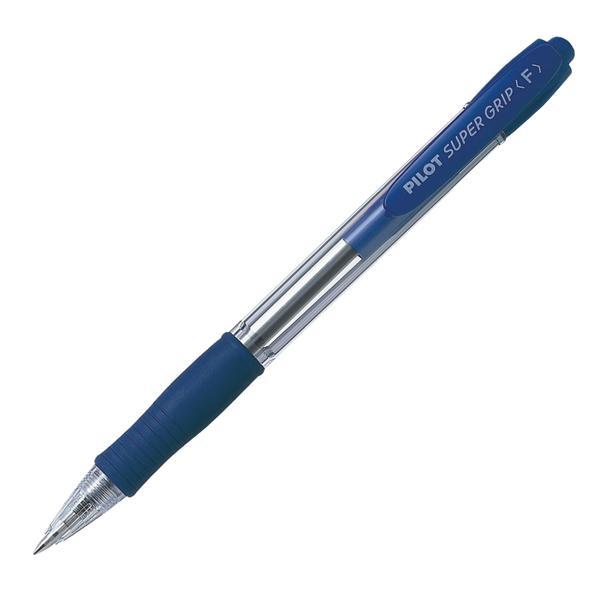 pilot pilot super grip 12  pz penna a sfera blu a scatto punta da 0,7 mm - foto 1