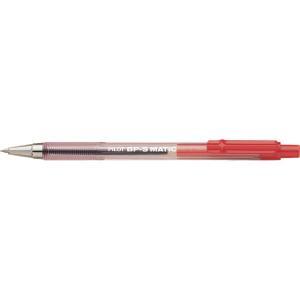 Bps matic fine 12 pz penna a sfera a scatto colore rosso con punta da 0,7 mm