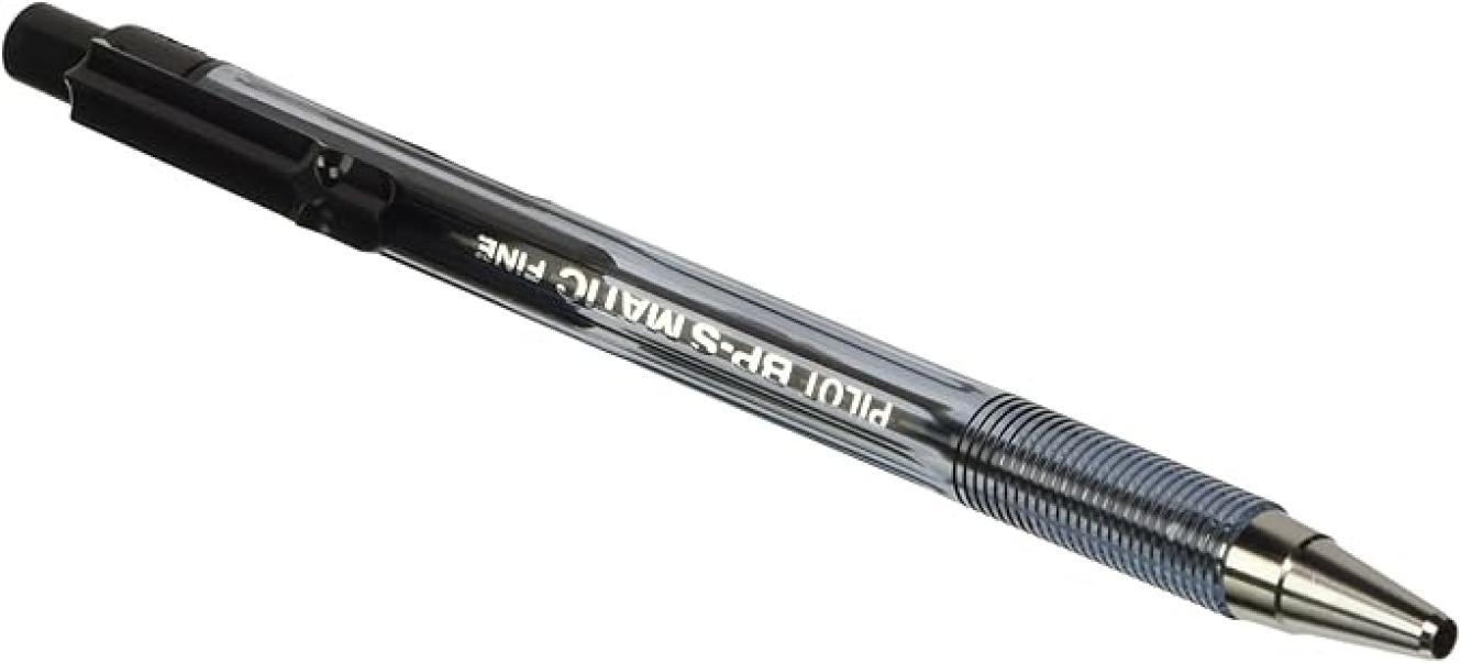pilot pilot bps matic fine 12 pz penna a sfera a scatto colore nero con punta da 0,7 mm - foto 1