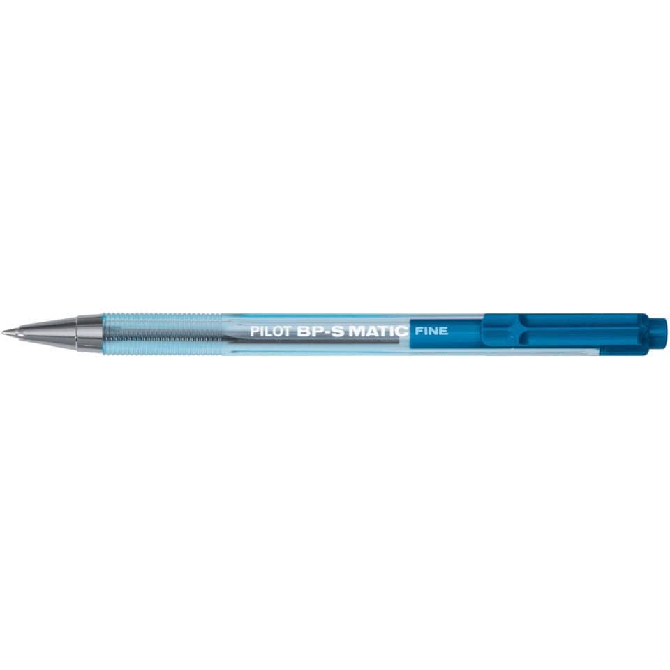 pilot pilot bps matic fine 12 pz penna a sfera a scatto colore blu con punta da 0,7 mm - foto 2