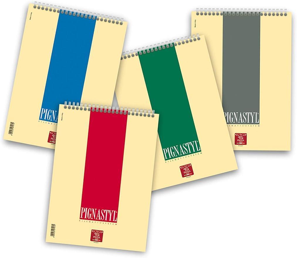 pigna pigna pignastyl block notes spiralato 10 pz bianco senza rigatura formato a4 21x29,7 cm 60 fg. 80gr/mq - foto 1