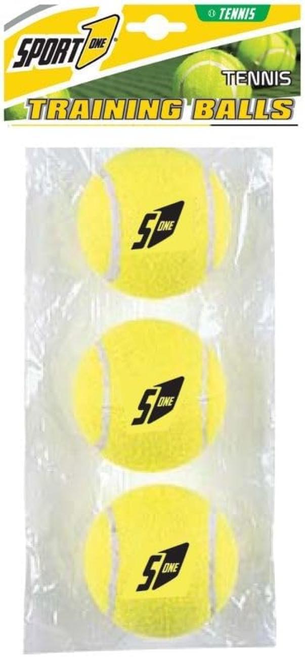 mandelli mandelli palle da tennis training sport one busta da 3 pz gialle - foto 1