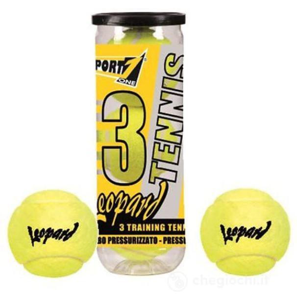 mandelli mandelli palle da tennis leopard sport one tubo da 3 pz gialle - foto 2