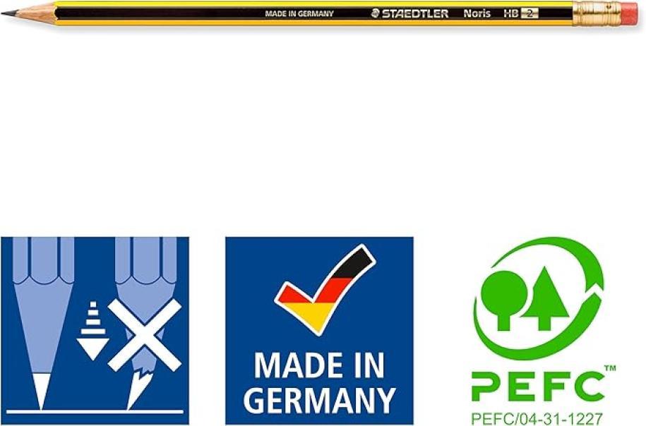 staedtler staedtler noris 122 matita 12 pz. in hb-2 con gomma - foto 4