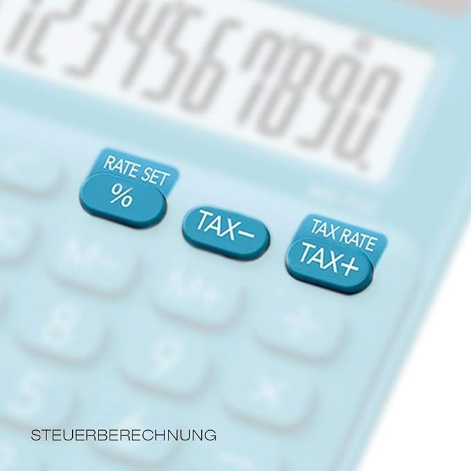 casio casio mini calcolatrice da tavolo ms7uc-bu 10 cifre colore blu 120×85.5×19.4mm - foto 3