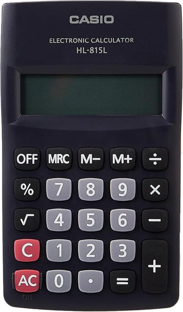 casio casio calcolatrice tascabile hl-815l 8 cifre colore nero - foto 1