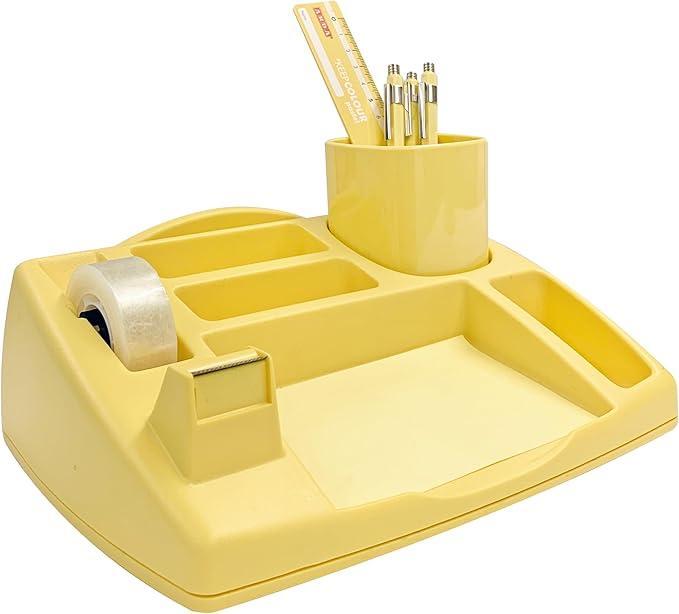 arda arda desk organizer oliver 4121 colore giallo pastello - foto 1