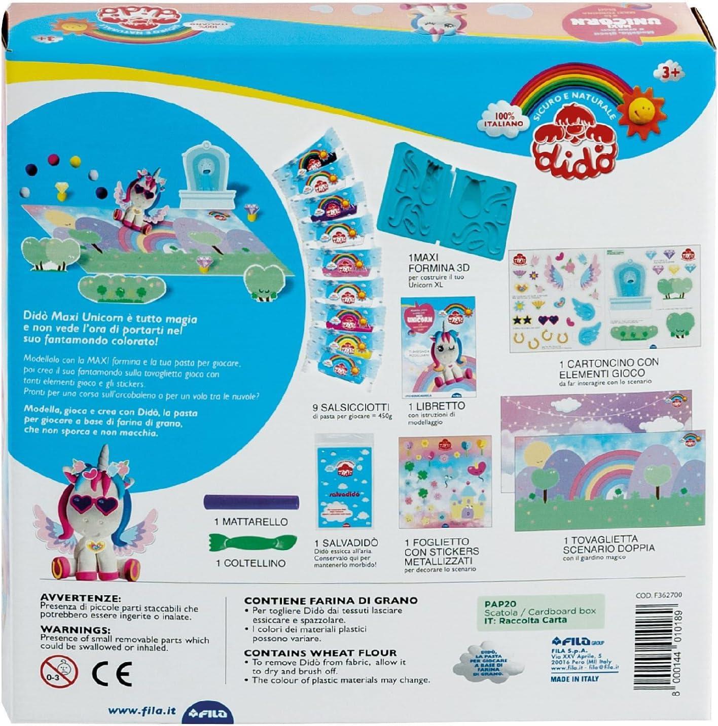 dido' didò modella gioca e crea maxi unicorn 362700 pasta modellabile - foto 3