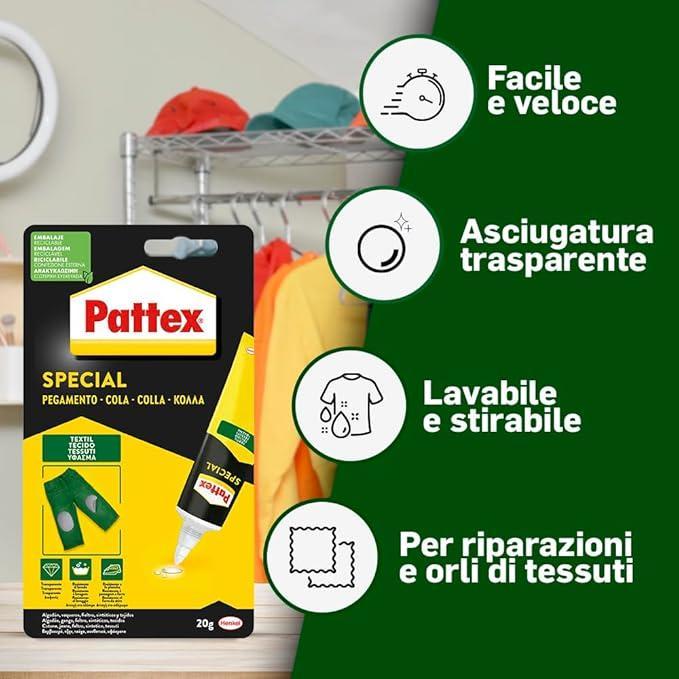 pattex pattex colla special tessuti tubetto da 20 g. - foto 3