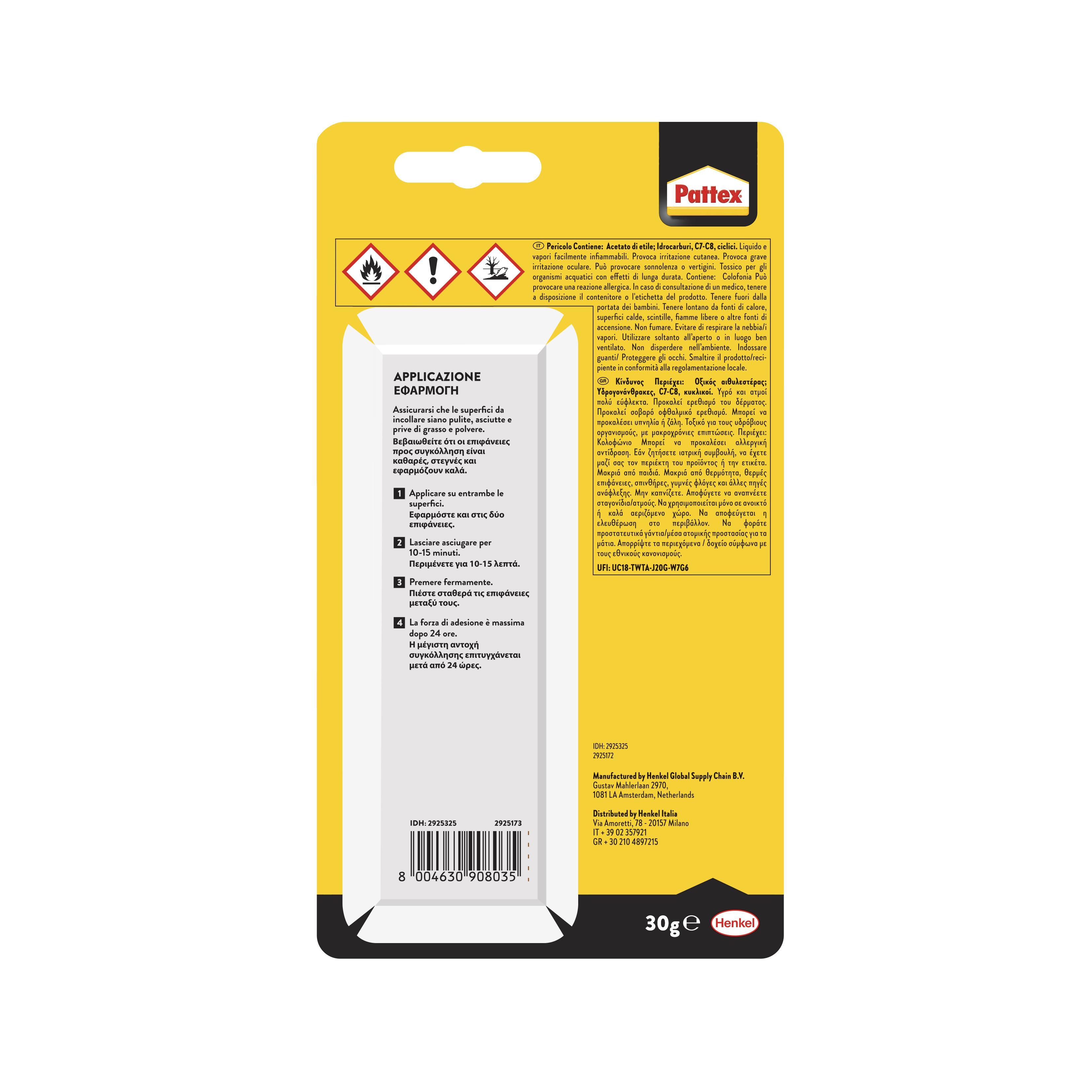 pattex pattex colla special gomma tubetto da 30 g. - foto 3