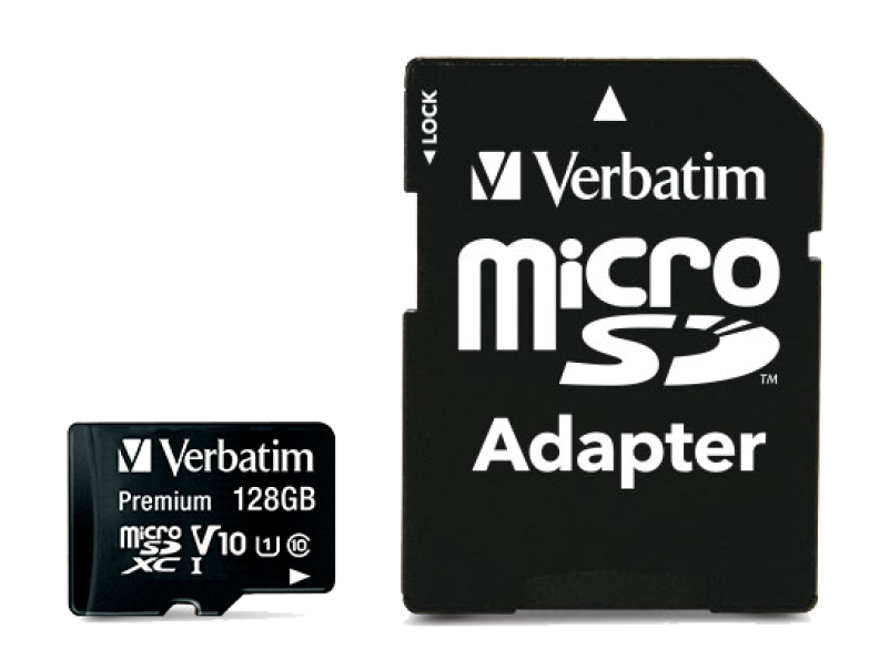 verbatim verbatim micro sdxc da 128 gb con adattatore sd classe 10 44085 - foto 2