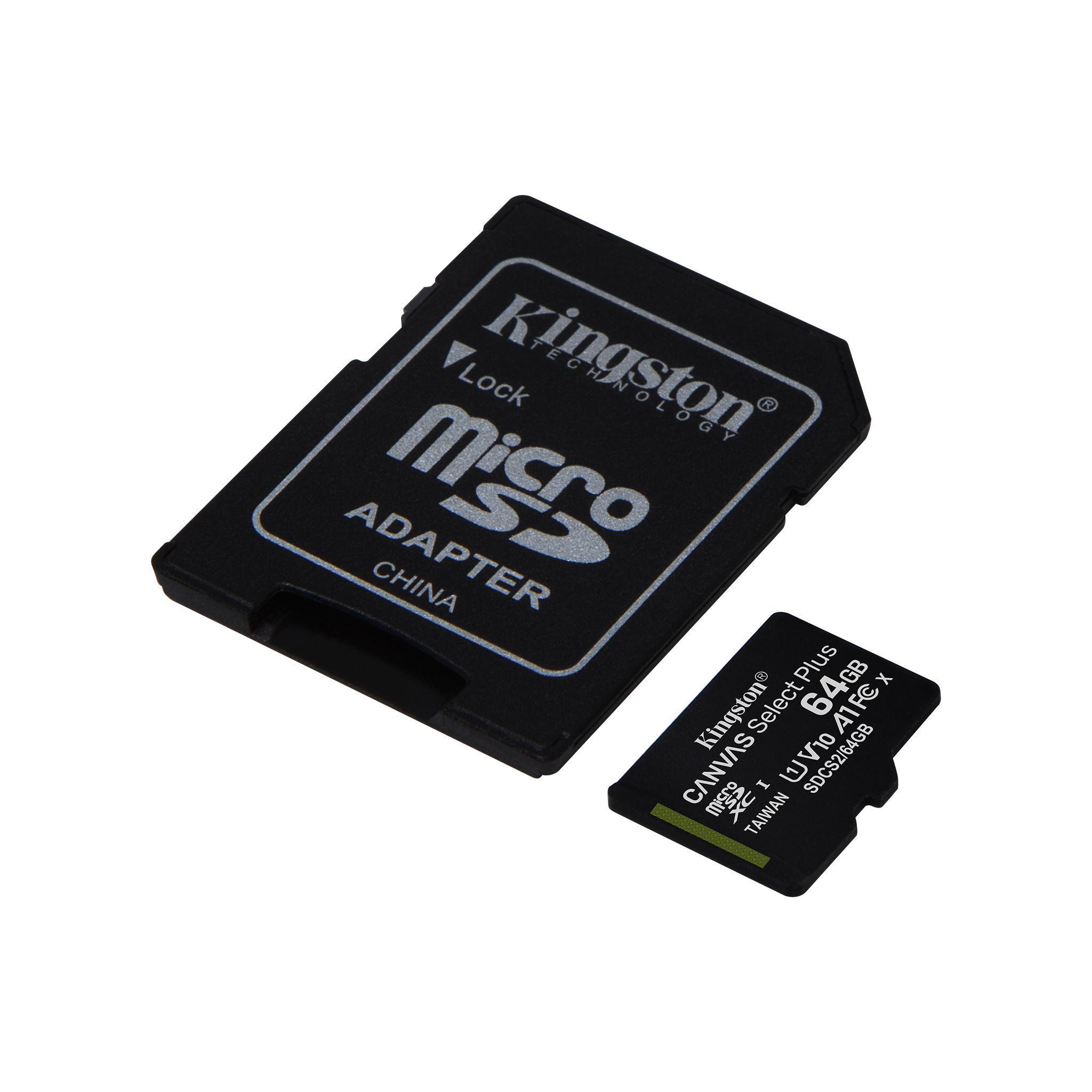 kingston kingston micro sd select plus 64 gb scheda di memoria classe 10 - foto 3