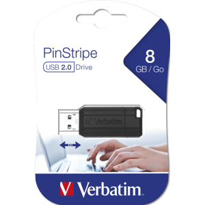 Pendrive unità usb 2.0 pin stripe da 8 gb nera
