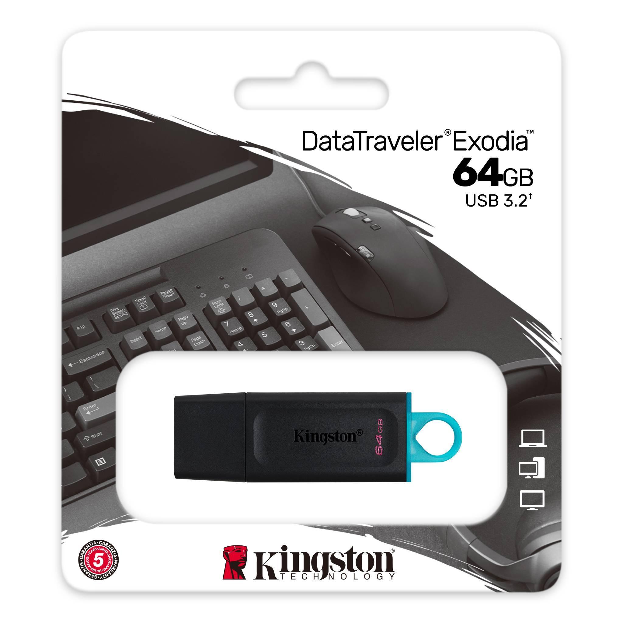 kingston kingston pendrive datatraveler exodia dtx/64gb usb 3.2 gen 1 - foto 1
