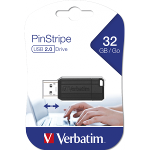 Pendrive unità usb 2.0 pin stripe da 32 gb nera
