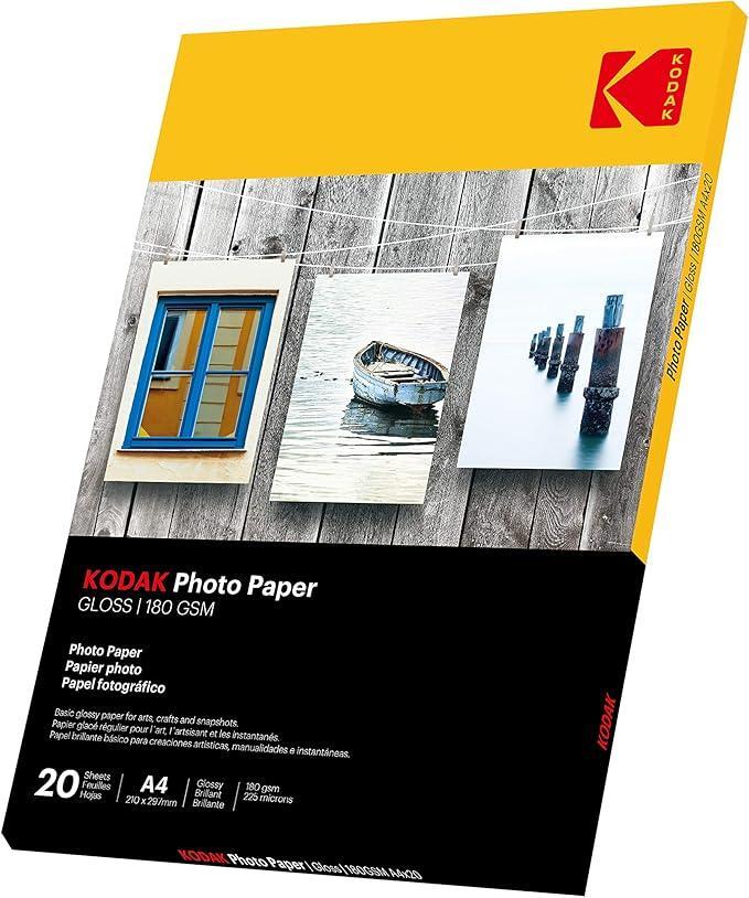 kodak kodak carta fotografica gloss 20 fogli formato a4 - 180 gr/mq - foto 1