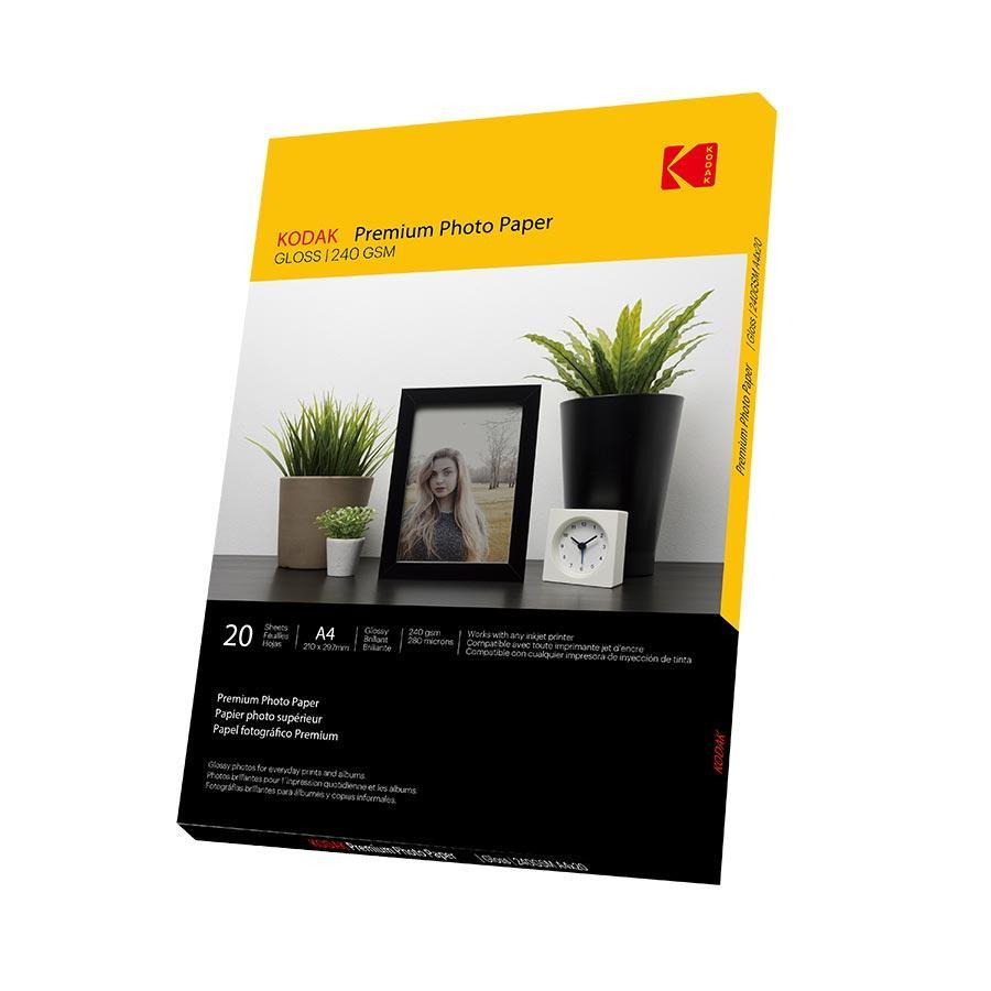 kodak kodak carta fotografica premium photo gloss 20 fogli formato a4 - 240 gr/mq - foto 1