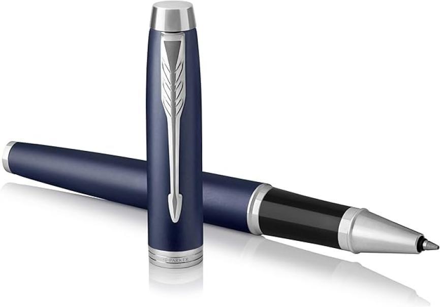 parker parker penna roller im blue punta media colore blu inchiostro nero - foto 2
