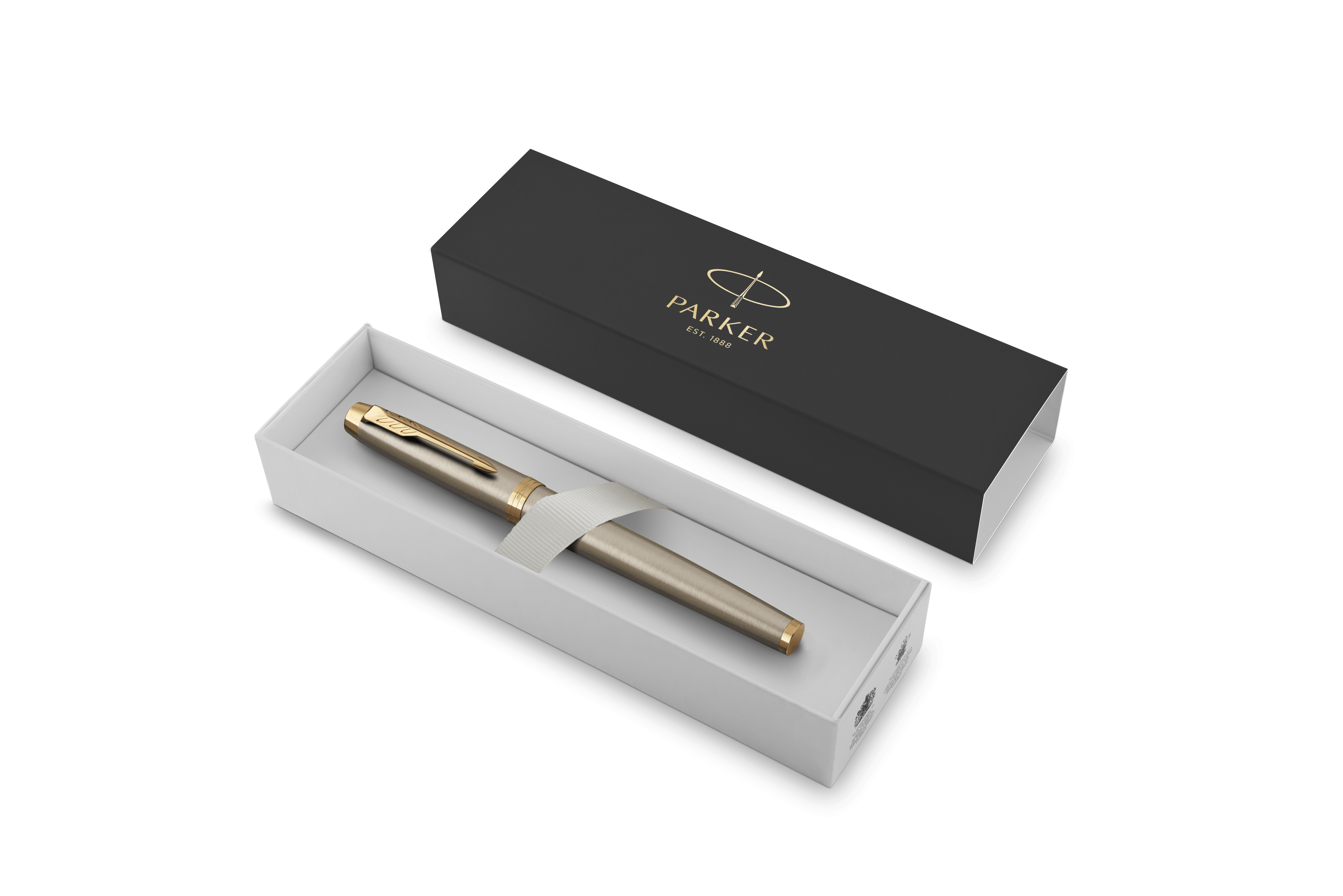 parker parker penna roller im brushed metal punta media colore inchiostro nero - foto 3