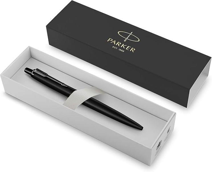 parker parker penna a sfera jotter xl monochrome punta media colore nero opaco inchiostro blu - foto 2