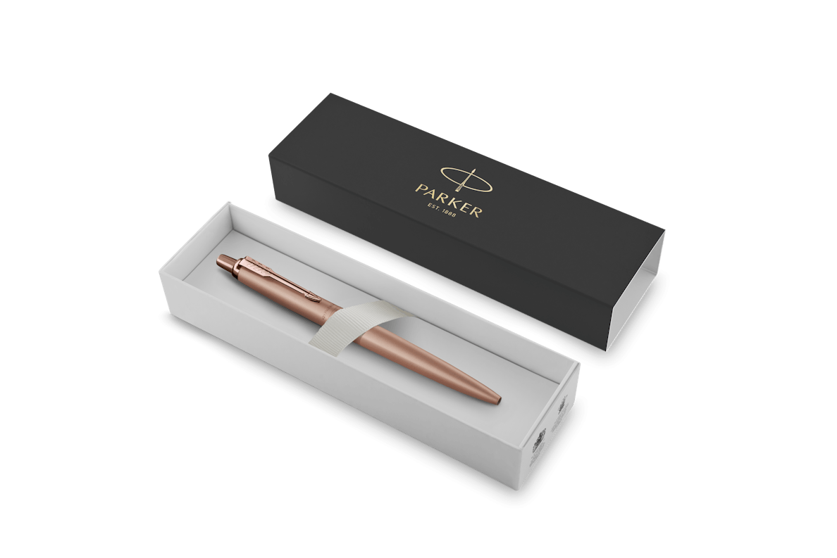 parker parker penna a sfera jotter xl monochrome punta media colore rosa dorato inchiostro blu - foto 2