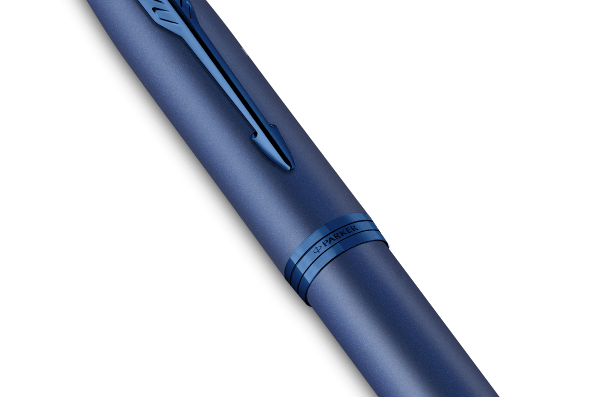 parker parker penna roller im monochrome punta fine colore blu inchiostro nero - foto 2