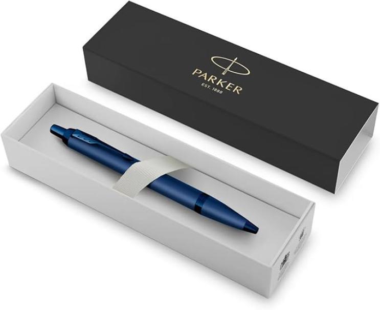 parker parker penna a sfera im monochrome punta media colore blu inchiostro blu - foto 2