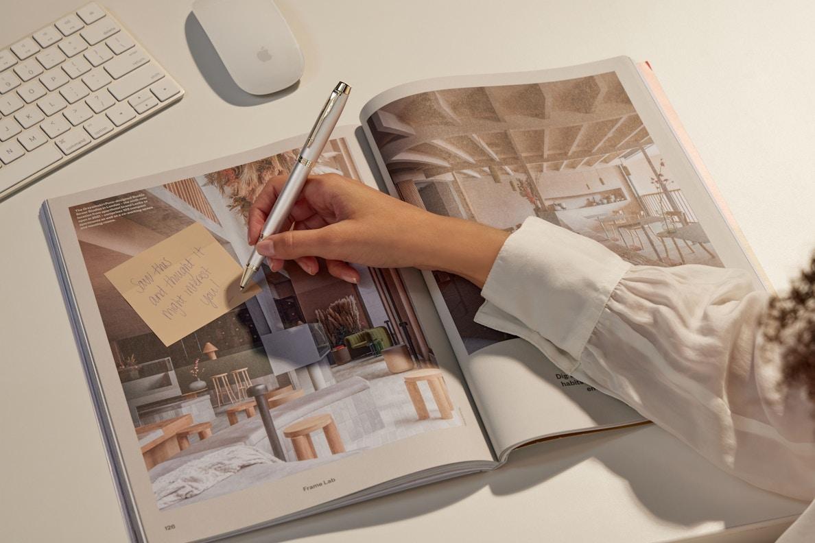 parker parker penna roller im monochrome punta fine colore champagne inchiostro nero - foto 3