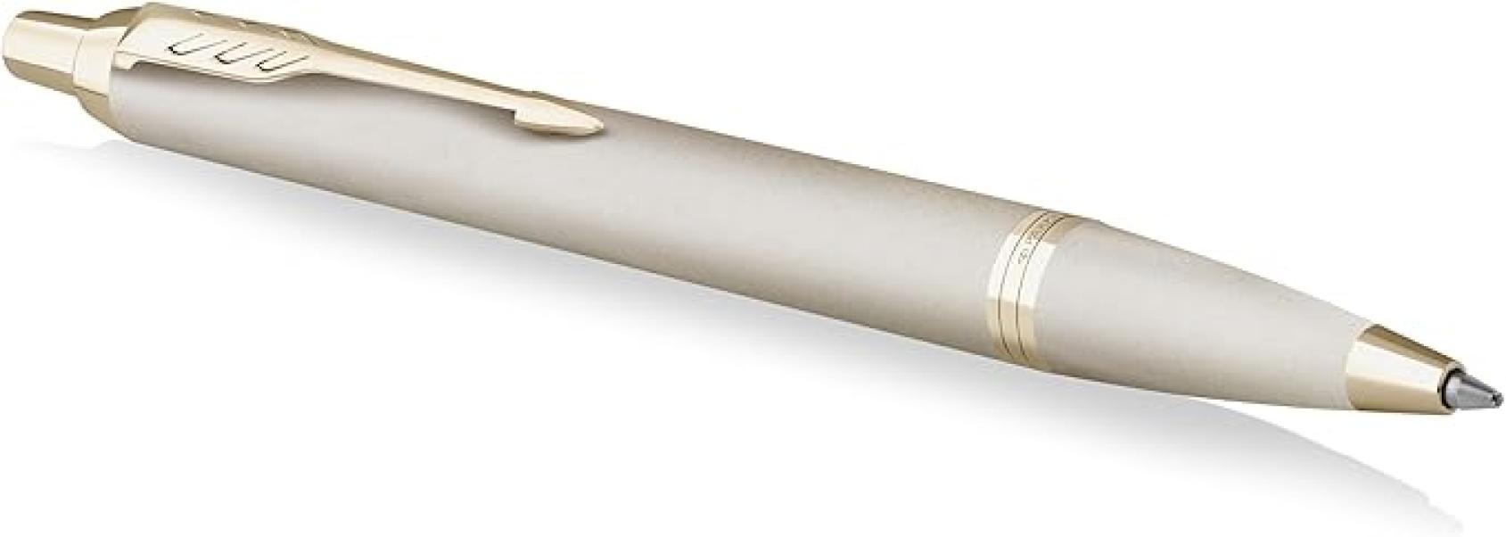 parker parker penna a sfera im monochrome punta media colore champagne inchiostro blu - foto 1