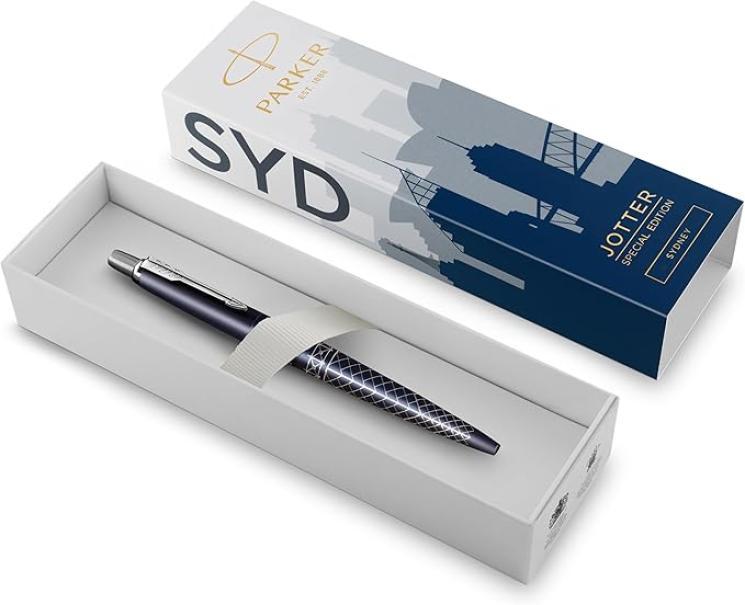 parker parker penna a sfera jotter sydney blu edizione speciale con punta media inchiostro blu - foto 1