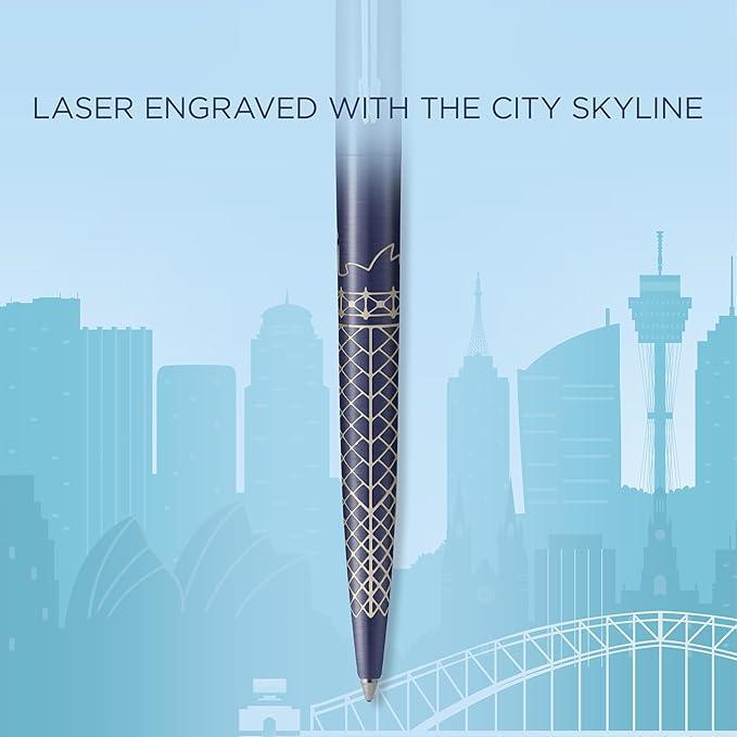 parker parker penna a sfera jotter sydney blu edizione speciale con punta media inchiostro blu - foto 4