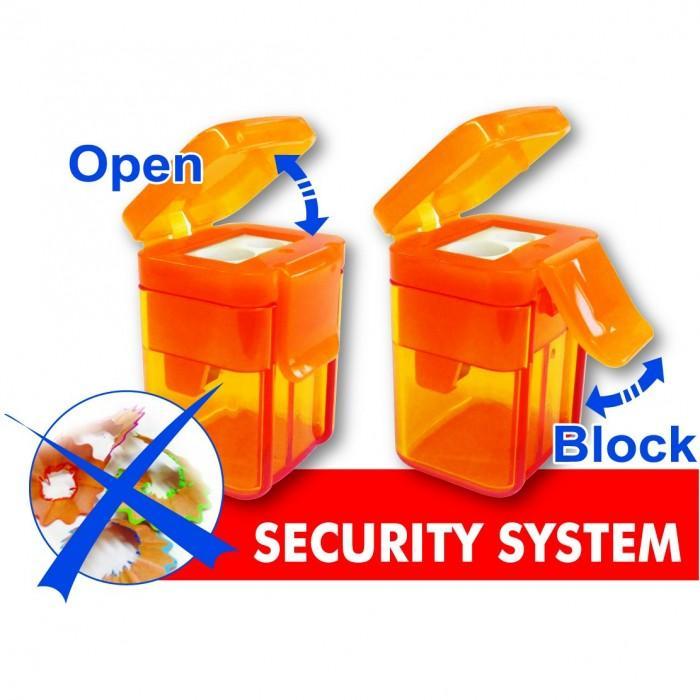 arda arda temperino smart 2 fori con contenitore in plastica colori fluo - foto 2