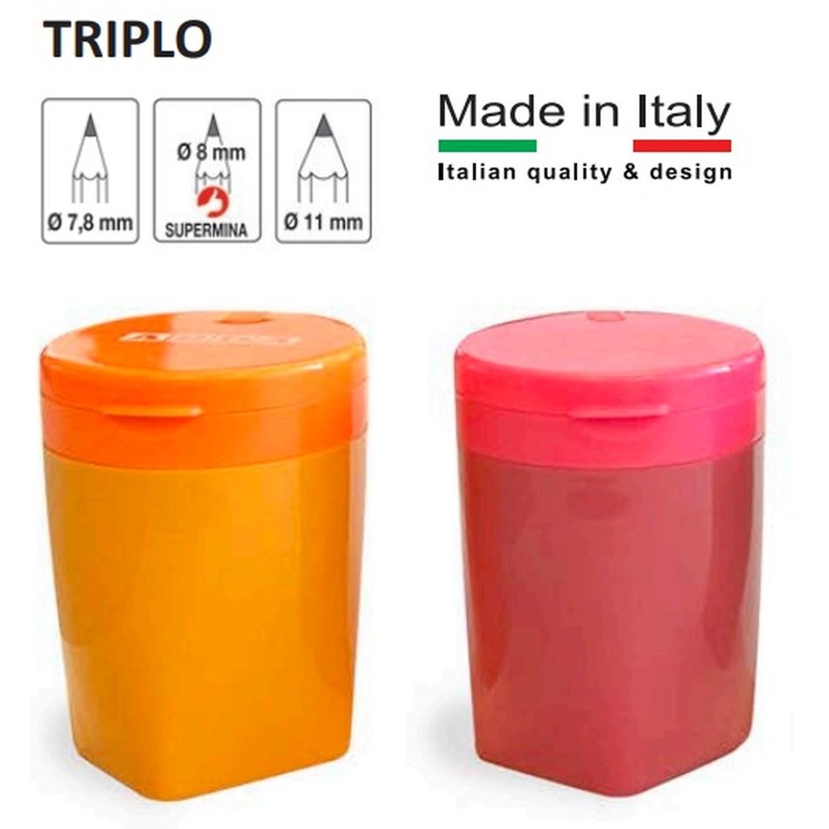 arda arda 12pz temperino metallo 3 fori e contenitore in plastica - foto 3 arda arda 12pz temperino metallo 3 fori e contenitore in plastica - foto 3
