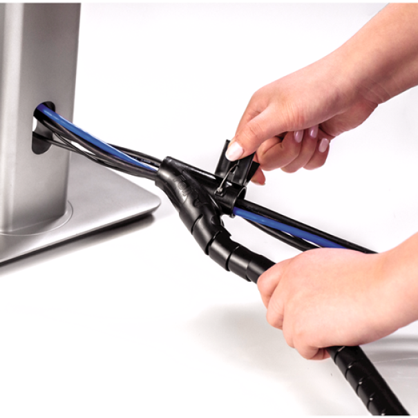 fellowes fellowes cable zip ordinacavi nero diametro 2 cm lunghezza 2 m - foto 3