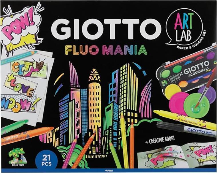 giotto giotto art lab fluo mania set creativo 582500 - foto 2