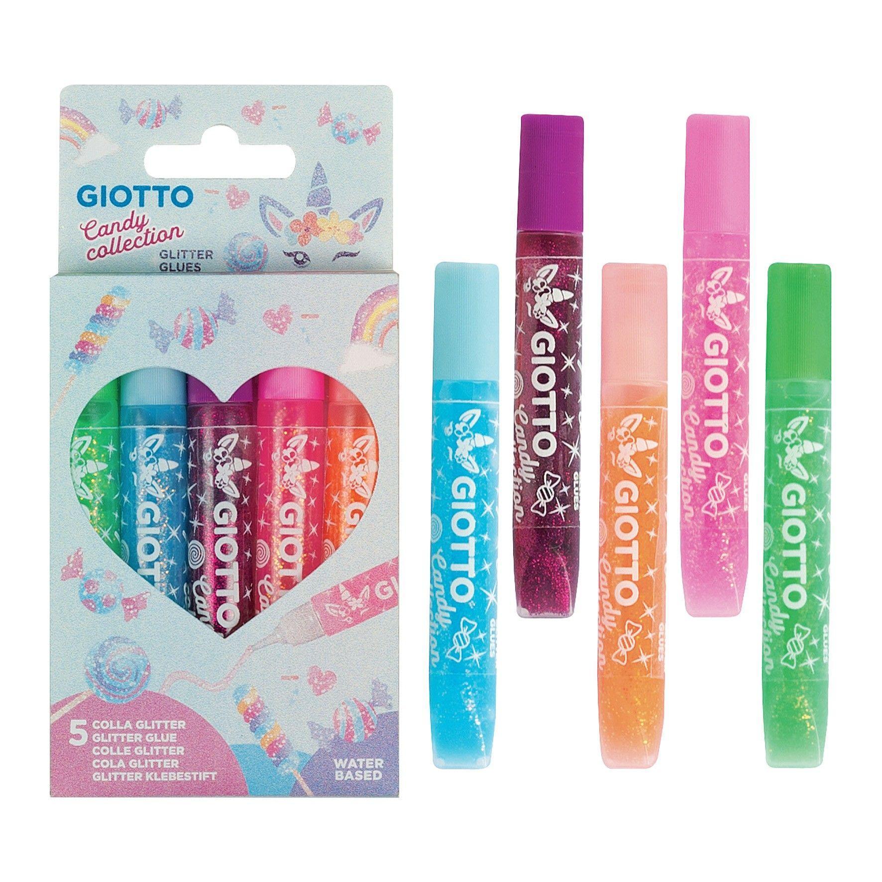 giotto giotto colla glitter candy collection conf. da 5pz - foto 1