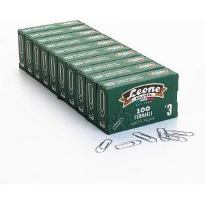 10 scatole da 100 fermagli zincati n. 3 lunghezza 28 mm